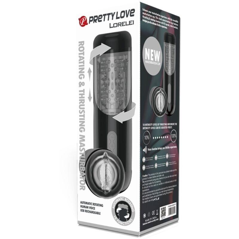PRETTY LOVE | MULTIFUNCTION RECHARGEABLE MASTURBATOR | LORELEI