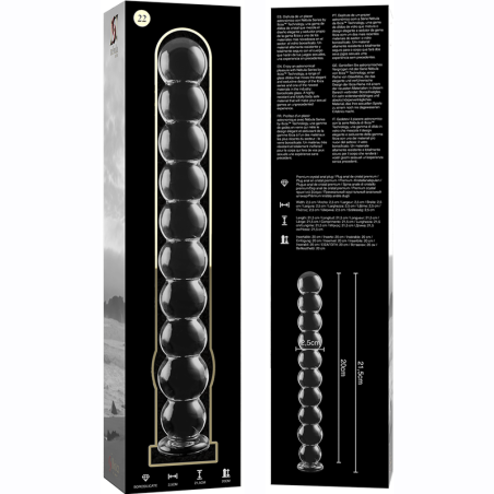 NEBULA SERIES BY IBIZA | MODEL 22 | DILDO BOROSILICATE GLASS - CLEAR