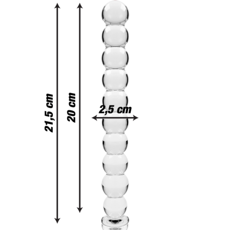 NEBULA SERIES BY IBIZA | MODEL 22 | DILDO BOROSILICATE GLASS - CLEAR