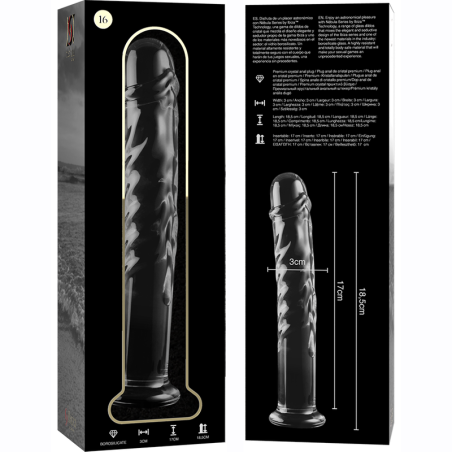 NEBULA SERIES BY IBIZA | MODEL 16 | Γυάλινο Ομοίωμα Πέους - Λευκό Διάφανο