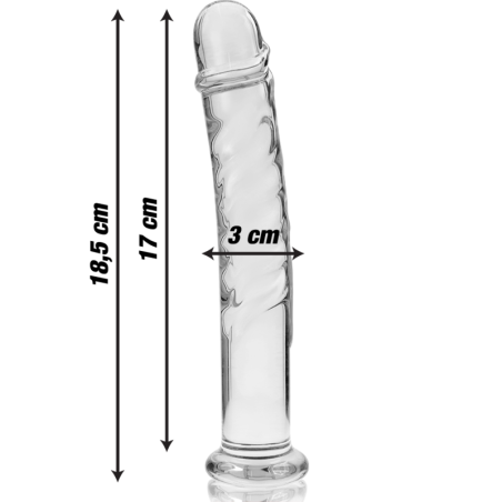NEBULA SERIES BY IBIZA | MODEL 16 | DILDO BOROSILICATE GLASS - CLEAR