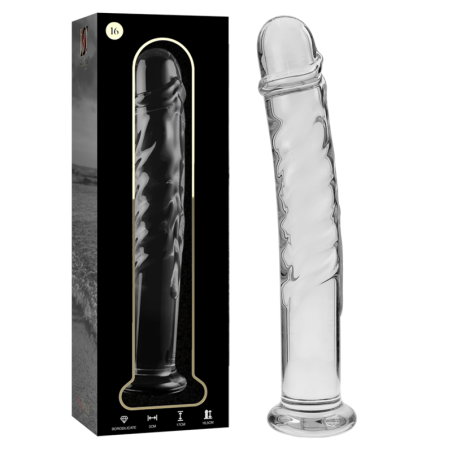 NEBULA SERIES BY IBIZA | MODEL 16 | Γυάλινο Ομοίωμα Πέους - Λευκό Διάφανο