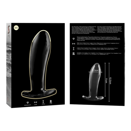 NEBULA SERIES BY IBIZA | MODEL 5 | ANAL PLUG BOROSILICATE GLASS - CLEAR