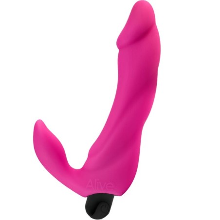 ALIVE | BIFUN PRO | VIBRATOR DILDO 14,9cm - PINK