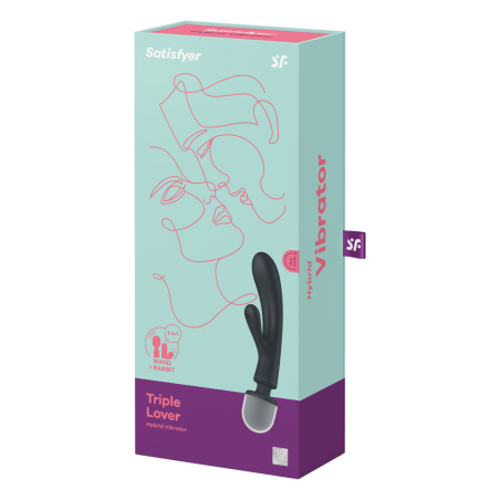 Triple Lover | Hybrid Wand Massager - Grey