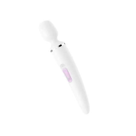 [BULK] Wand-er Woman Wand Vibrator - White/ Chrome