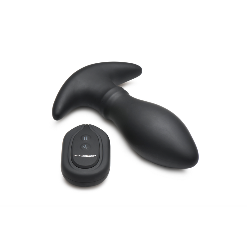 Rim Slide | Sliding Ring Silicone Butt Plug - Black