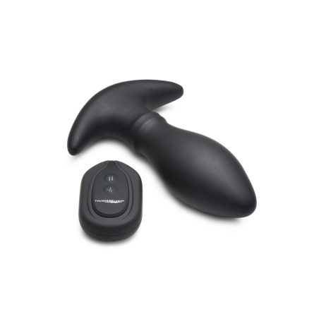 Rim Slide | Sliding Ring Silicone Butt Plug - Black