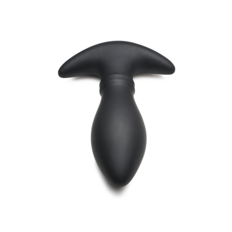 Rim Slide | Sliding Ring Silicone Butt Plug - Black