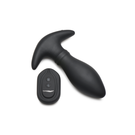 Rim Slide | Sliding Ring Silicone Butt Plug - Black