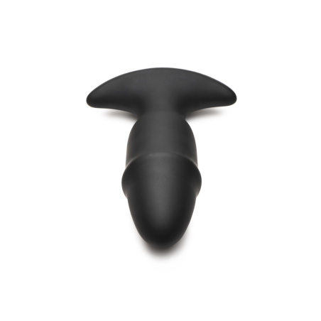 Butt Slider | Sliding Ring Silicone Missile Plug - Black