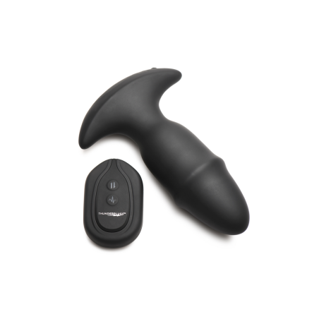 Butt Slider | Sliding Ring Silicone Missile Plug - Black