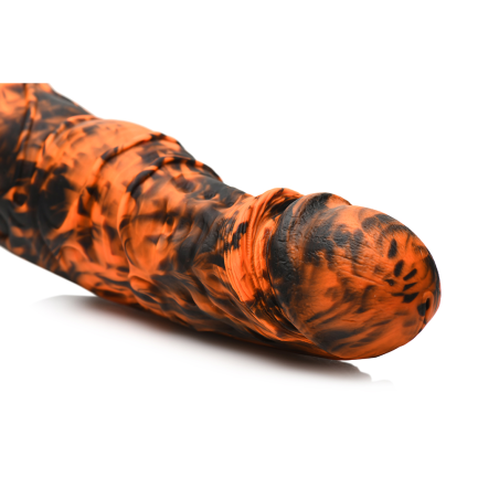 Sabretooth - Silicone Dildo - Orange/Black