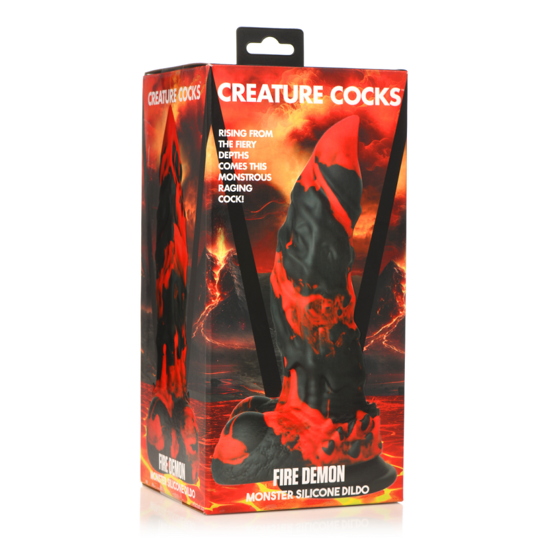 Fire Demon | Monster Dildo Σιλικόνης - Κόκκινο/ Μαύρο