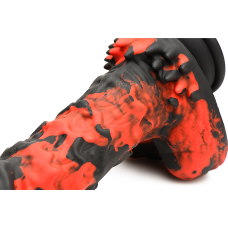 Fire Demon - Monster Silicone Dildo - Red/Black