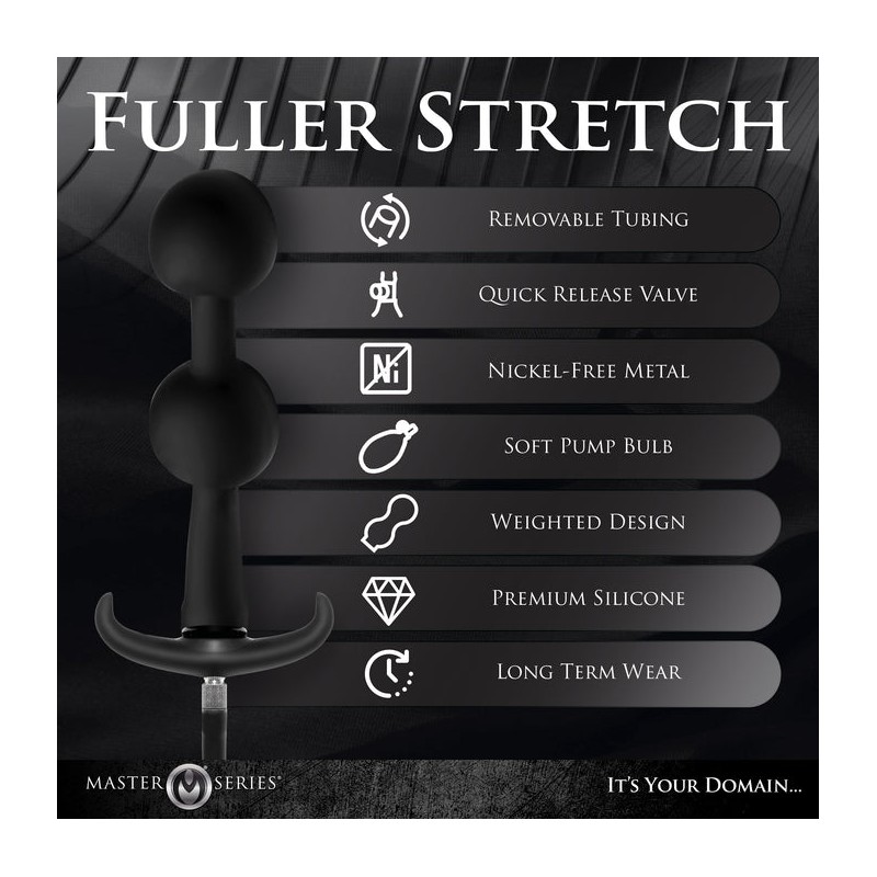Ass Rattler - Weighted Inflatable Silicone Anal Plug - Black