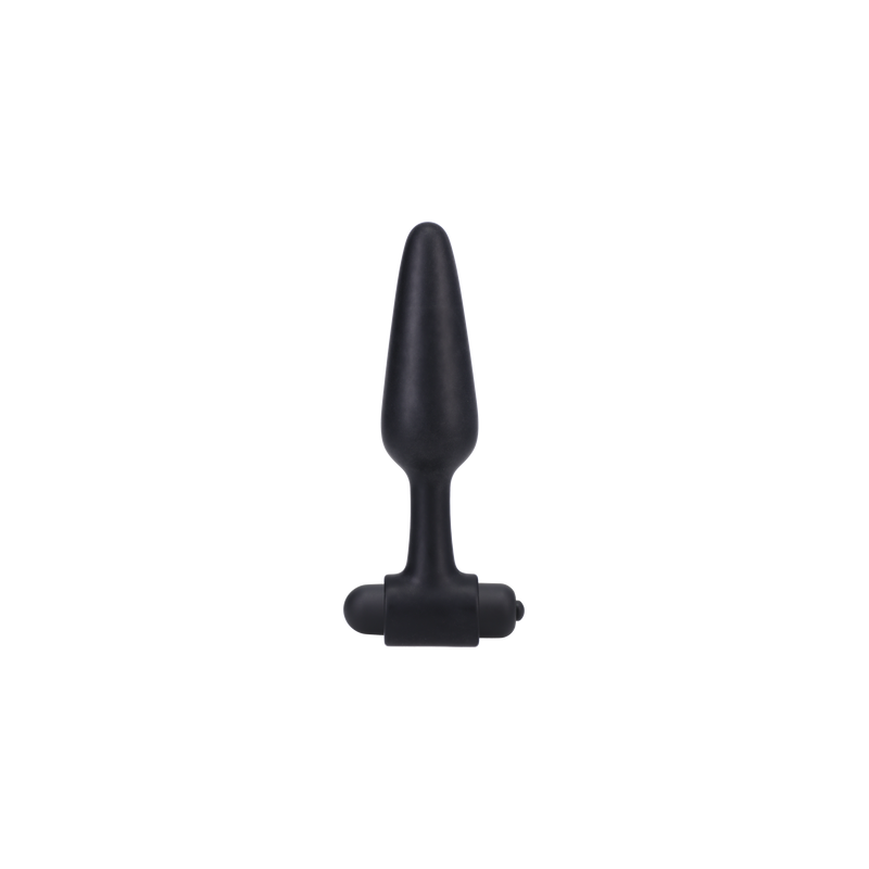 Vibrating Butt Plug - 5" / 12 cm - Black