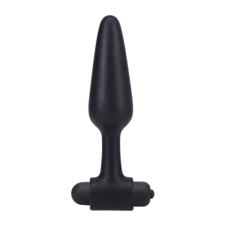 Vibrating Butt Plug - 5" / 12 cm - Black