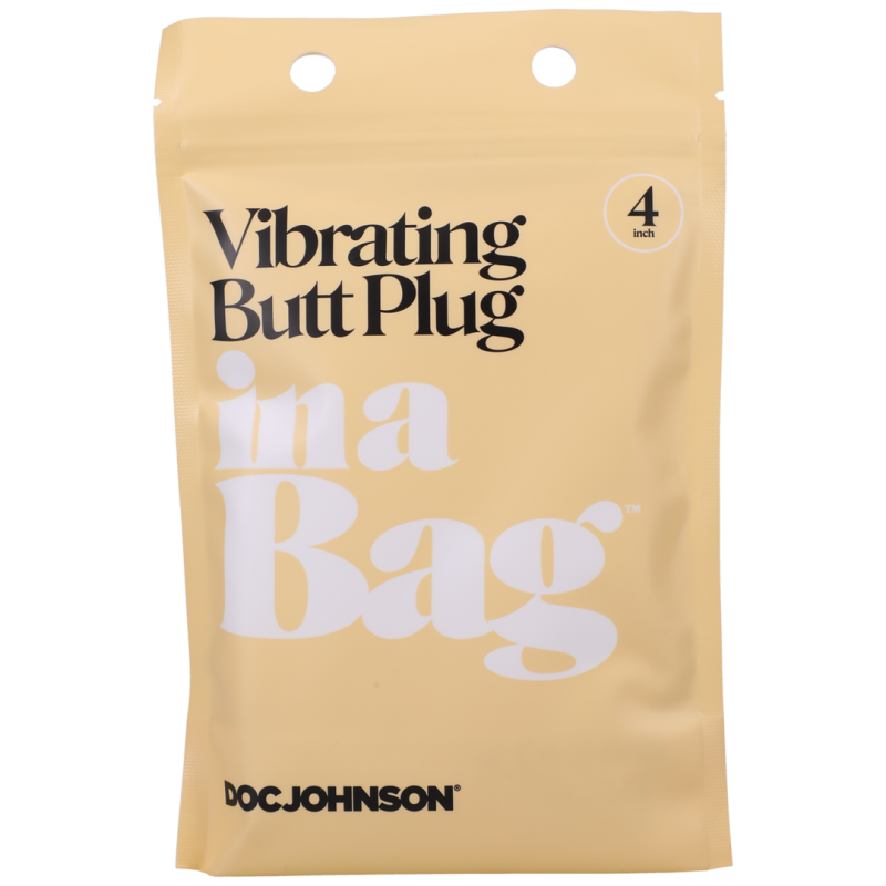 Vibrating Butt Plug - 4" / 10 cm - Black