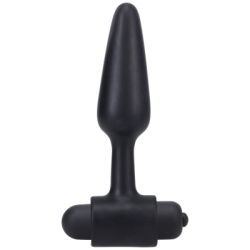 Vibrating Butt Plug - 4" / 10 cm - Black