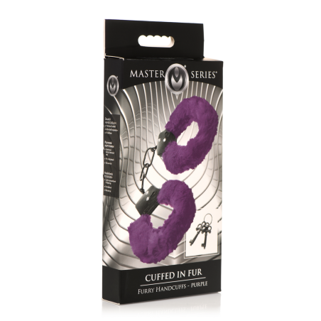 Master Series | Cuffed in Fur - Furry Handcuffs - Purple