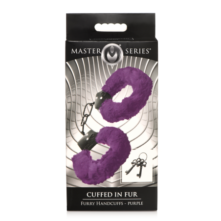 Master Series | Cuffed in Fur - Furry Handcuffs - Purple