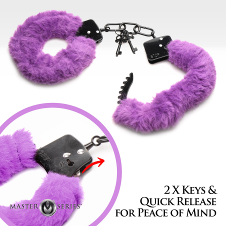 Master Series | Cuffed in Fur - Furry Handcuffs - Purple