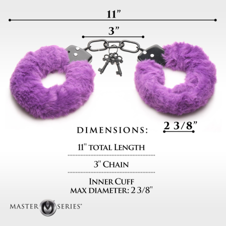 Master Series | Cuffed in Fur - Furry Handcuffs - Purple