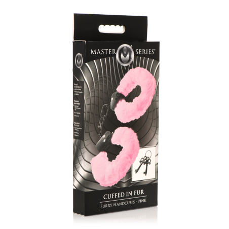 Master Series | Cuffed in Fur - Furry Handcuffs - Pink