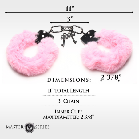 Master Series | Cuffed in Fur - Furry Handcuffs - Pink