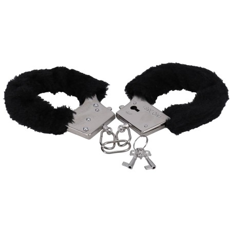 Doc Johnson | In A Bag | Furry Handcuffs - Black