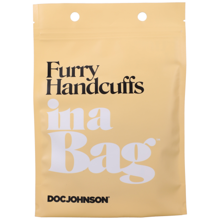 Doc Johnson | In A Bag | Furry Handcuffs - Black