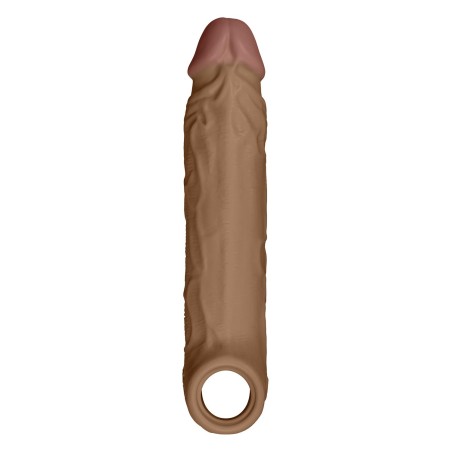 SHAFT SHEATH | MODEL F SIZE 1 | 20cm LIQUID SILICONE SLEEVE - OAK