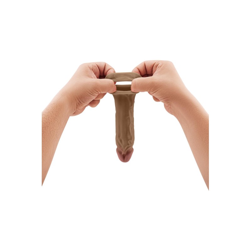 SHAFT SHEATH | MODEL F SIZE 1 | 20cm LIQUID SILICONE SLEEVE - OAK