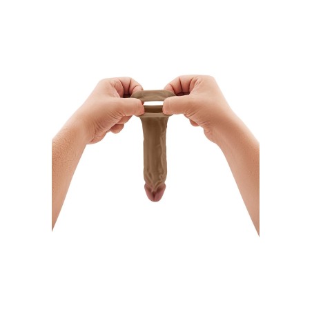 SHAFT SHEATH | MODEL F SIZE 1 | 20cm LIQUID SILICONE SLEEVE - OAK