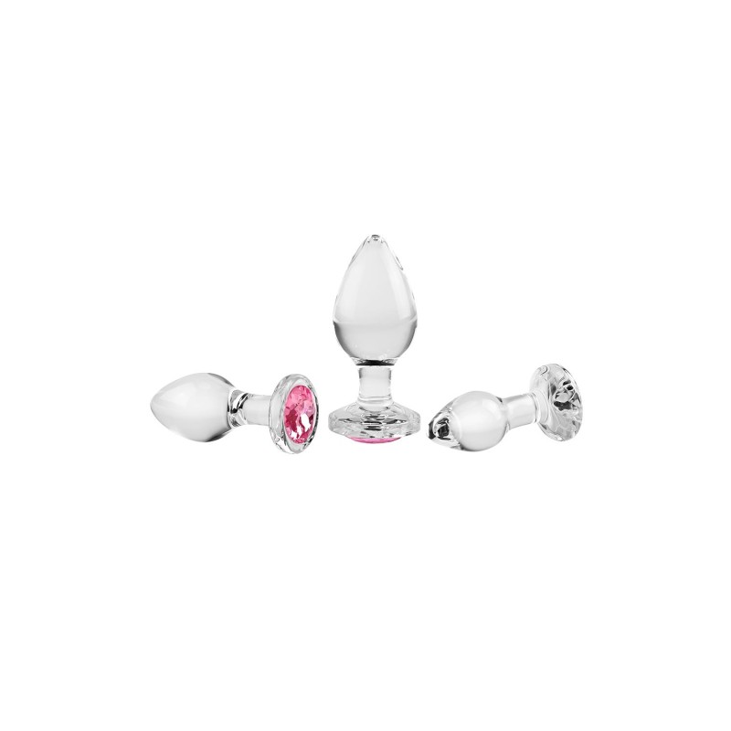 ADAM & EVE | PINK GEM GLASS PLUG SET
