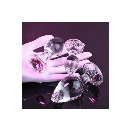ADAM & EVE | PINK GEM GLASS PLUG SET