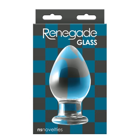 RENEGADE | KNIGHT | GLASS BUTT PLUG - CLEAR