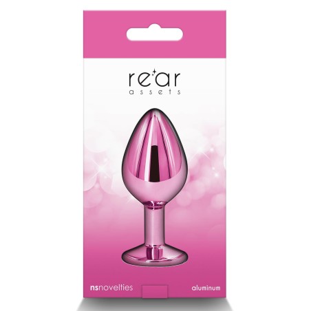 REAR ASSETS | Medium - Πρωκτική Σφήνα Αλουμινίου Με Κόσμημα - Ροζ