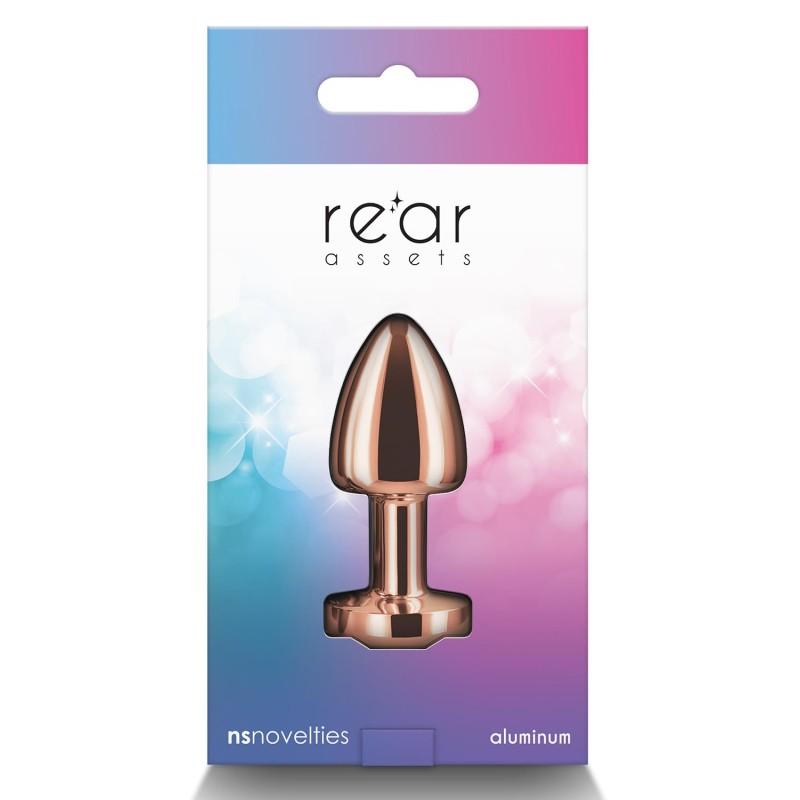 REAR ASSETS | PETITE ROSE GOLD | Πρωκτική Σφήνα Αλουμινίου Με Κόσμημα - Rainbow
