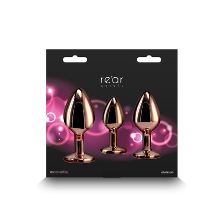 REAR ASSETS | TRAINER KIT | ALUMINIUM BUTT PLUGS ROSE GOLD - PINK