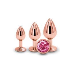 REAR ASSETS | TRAINER KIT | ALUMINIUM BUTT PLUGS ROSE GOLD - PINK