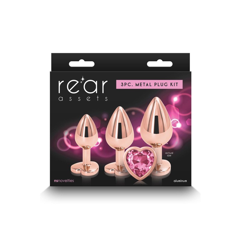 REAR ASSETS | TRAINER KIT | Σετ Πρωκτικών Σφηνών Αλουμινίου - Rose Gold Heart Pink