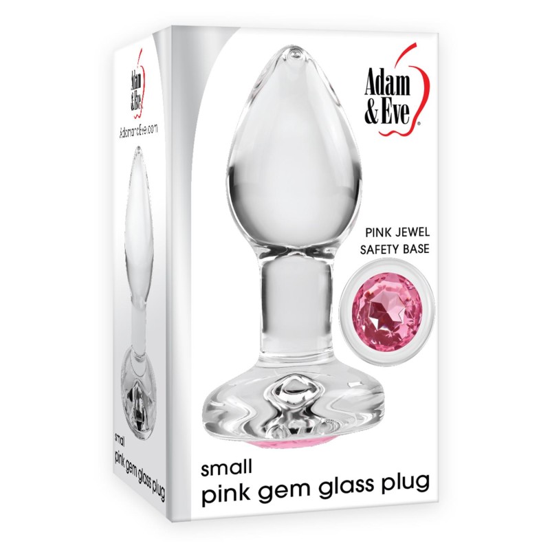 ADAM & EVE | PINK GEM GLASS PLUG - SMALL