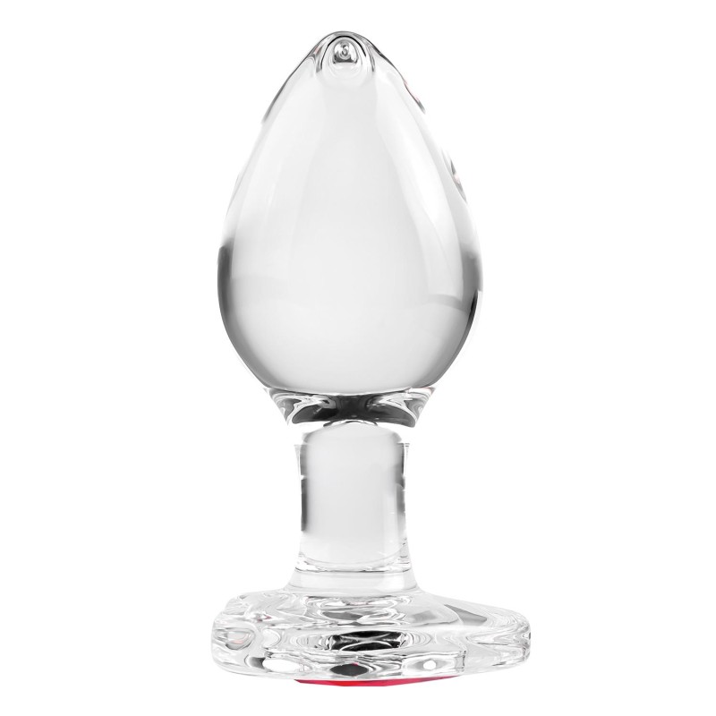 ADAM & EVE | RED HEART GEM | GLASS BUTT PLUG - MEDIUM