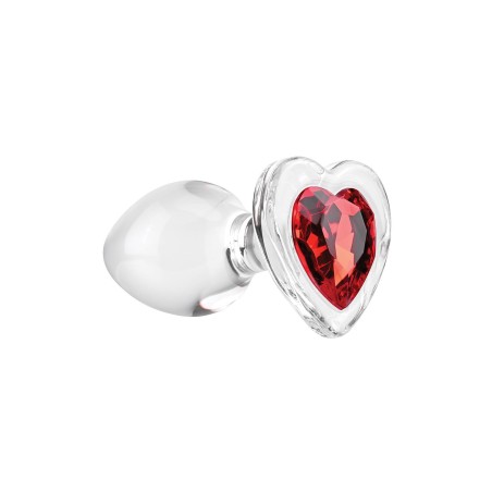 ADAM & EVE | RED HEART GEM | GLASS BUTT PLUG - MEDIUM