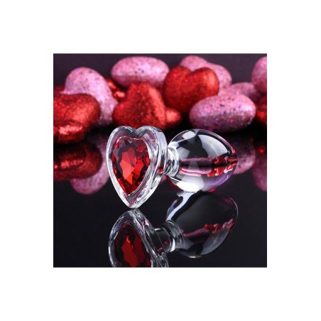 ADAM & EVE | RED HEART GEM | GLASS BUTT PLUG - MEDIUM