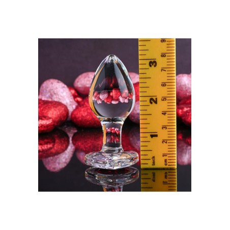 ADAM & EVE | RED HEART GEM | Γυάλινη Πρωκτική Σφήνα - Medium
