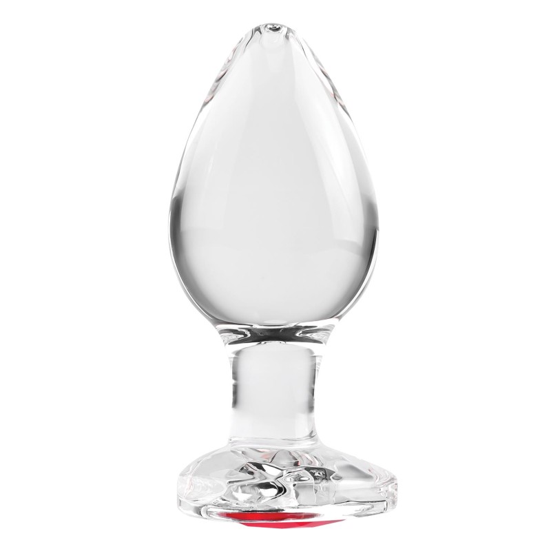 ADAM & EVE | RED HEART GEM | GLASS BUTT PLUG - LARGE