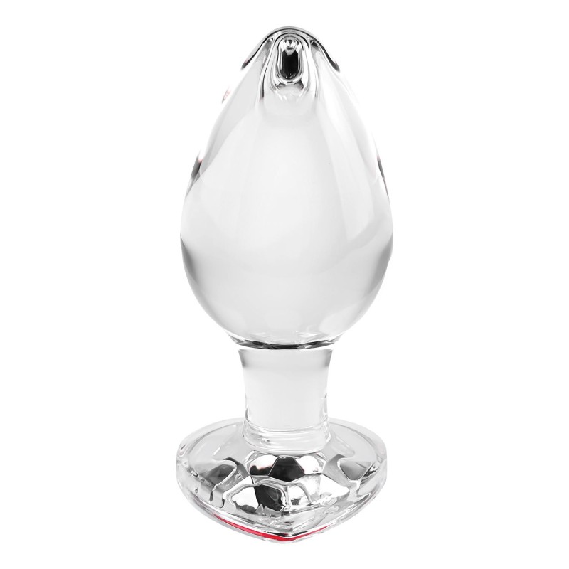 ADAM & EVE | RED HEART GEM | GLASS BUTT PLUG - LARGE